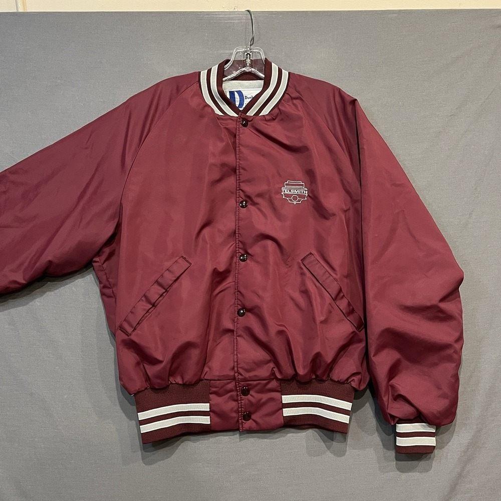 Vintage Dunbrooke Bomber Jacket Men's Large Raglan Sleeves Ribbed Snap Lined